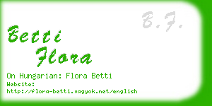 betti flora business card